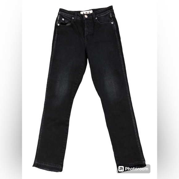 AMO Denim - AMO babe black magic high rise straight leg jeans sz 24